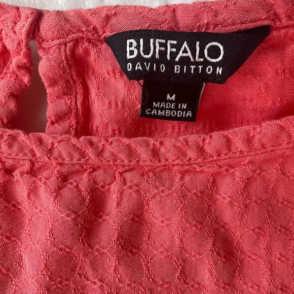 Buffalo by David Bitton Women’s Short Sleeve Tank Top Blouse Size M, Pink - Picture 5 of 8